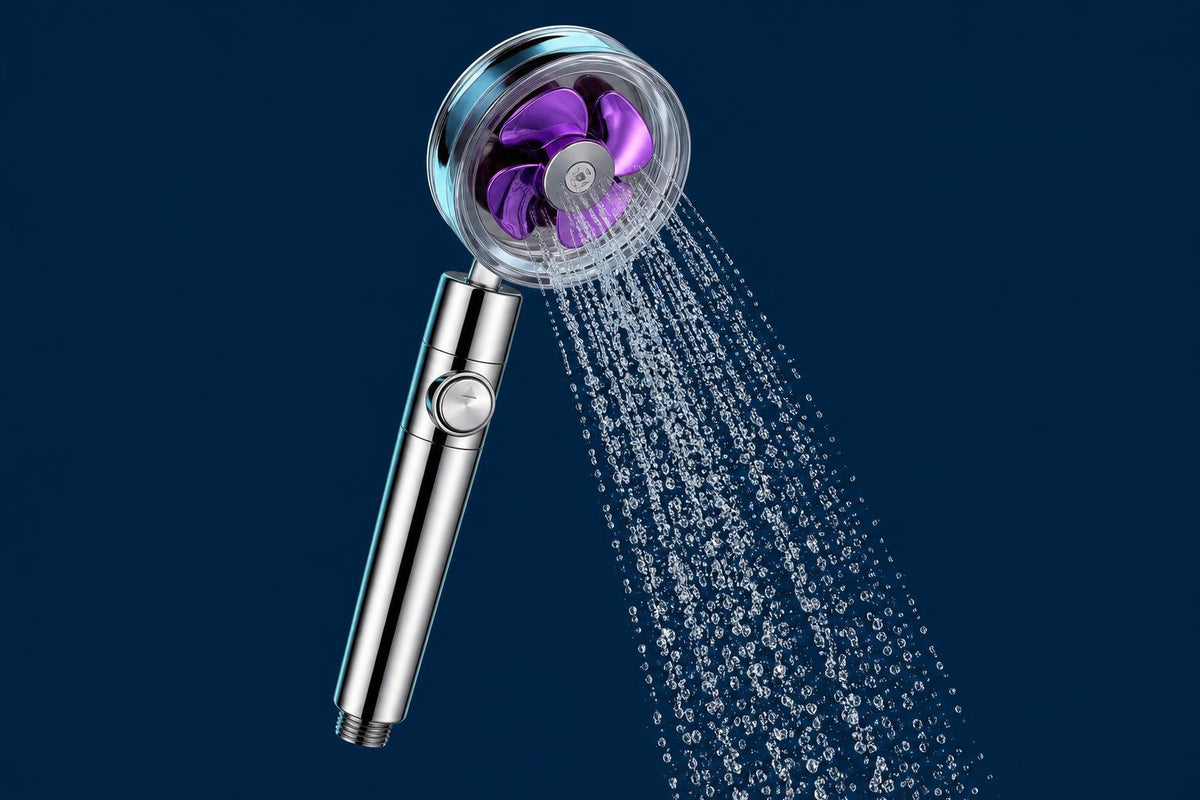 Cabezal de ducha turbo Numbria color Morado