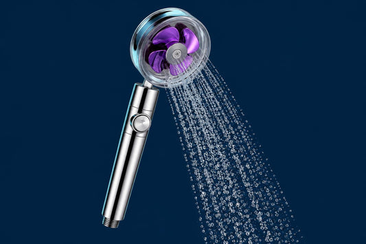 Cabezal de ducha turbo Numbria color Morado